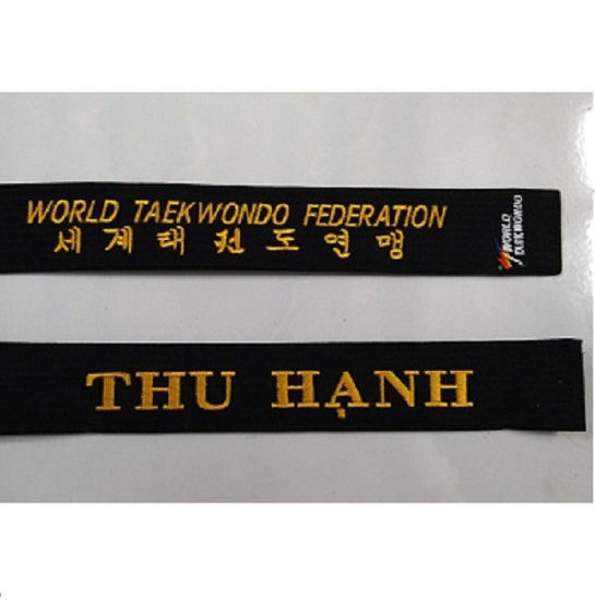 Picture of Đai Thêu Taekwondo Vải Kaki Thêu Tên (Tốt)